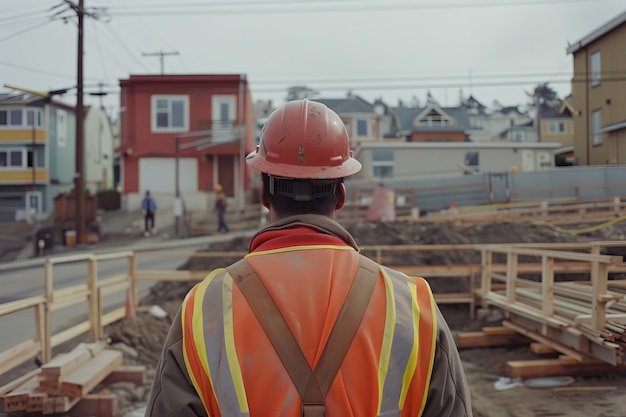 Free photo portrait of person working in the construction industry