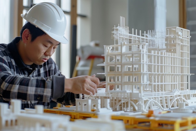 Free photo portrait of person working in the construction industry