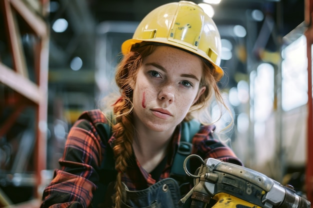 Free photo portrait of person working in the construction industry