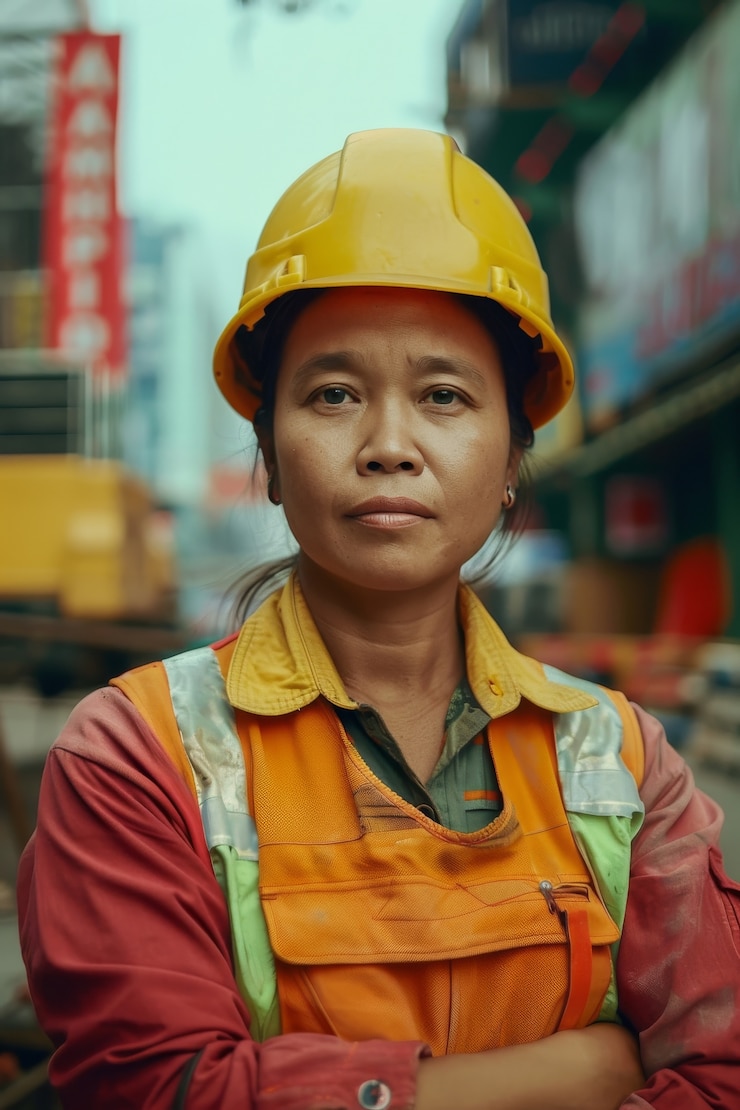 Free Photo portrait of person working in the construction industry