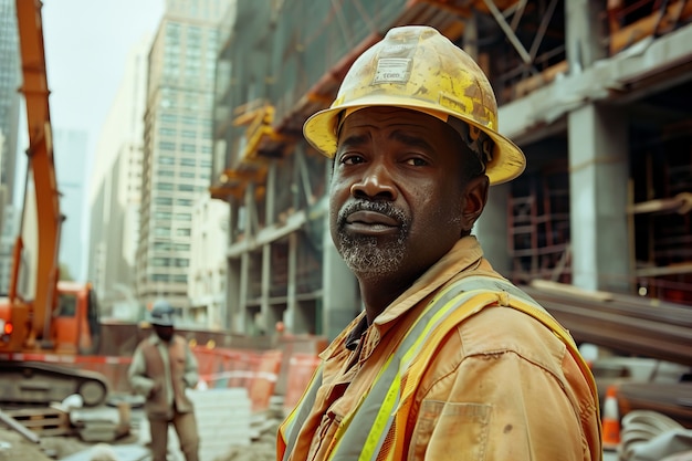 Портрет человека, работающего в строительной отрасли