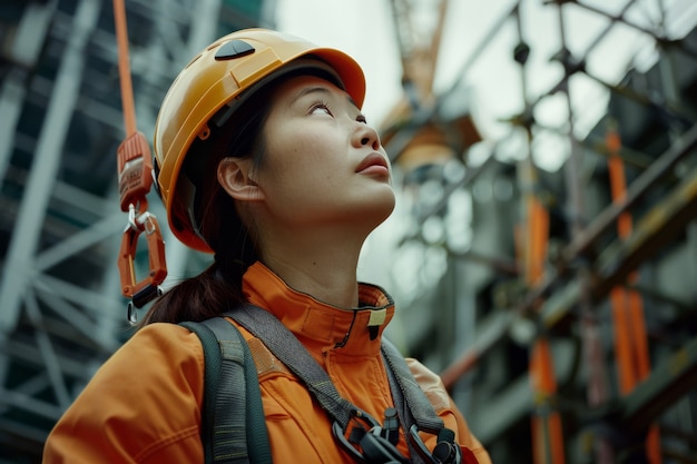 Free photo portrait of person working in the construction industry