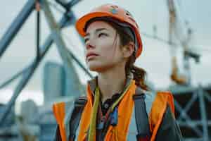 Free photo portrait of person working in the construction industry