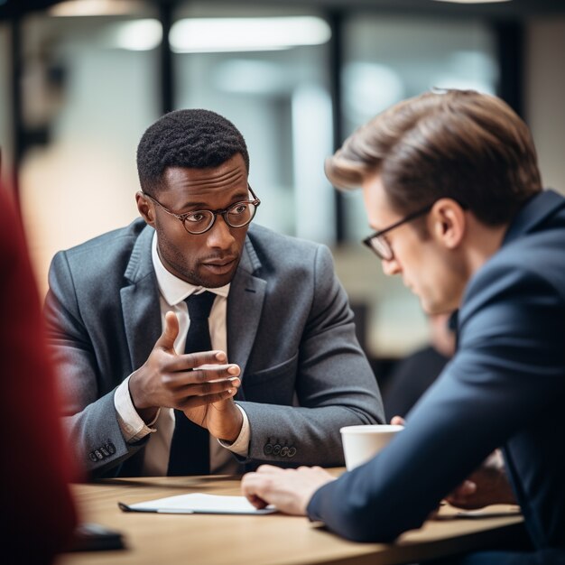 Portrait of professional business people working together