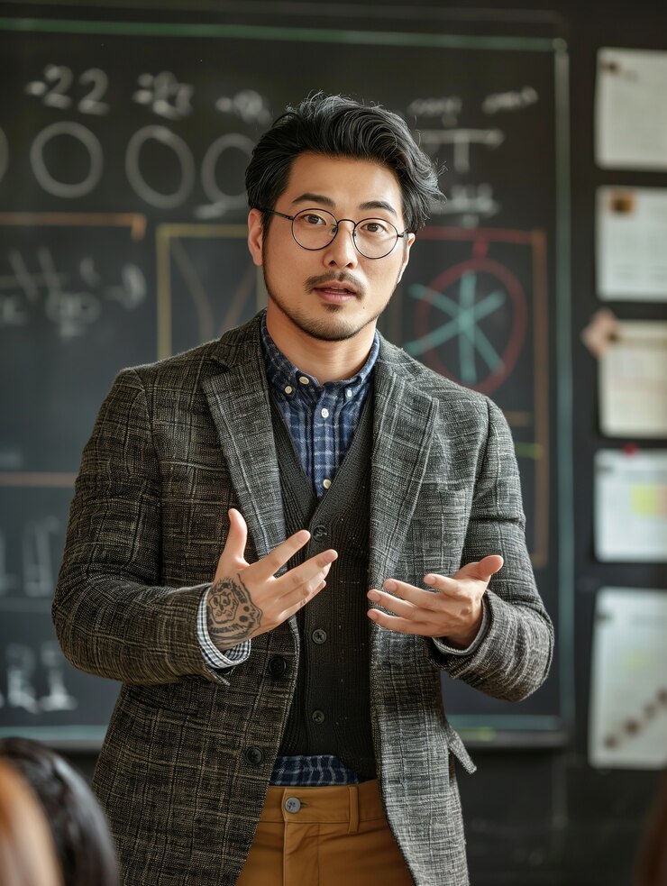 無料Photo 教育システムで働く教授の肖像画