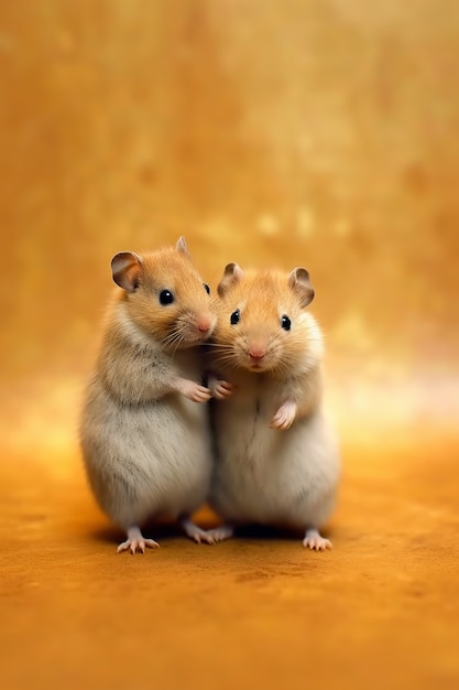 Free photo portrait of rats or hamsters