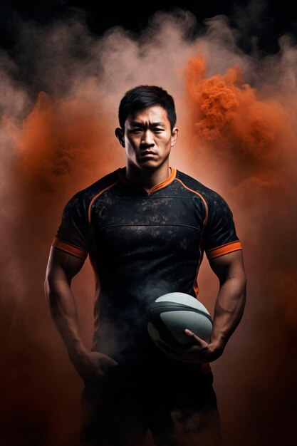 Portrait of rugby player