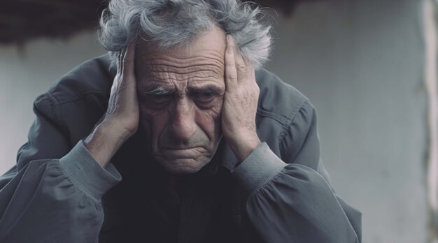 portrait of sad man