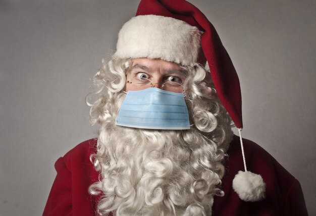 portrait of santa claus with mask