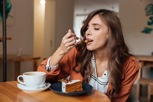 Portrait of a satisfied woman