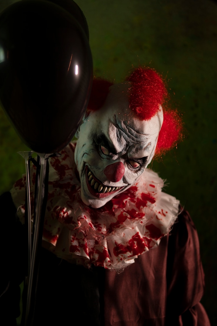 Free Photo portrait of scary clown