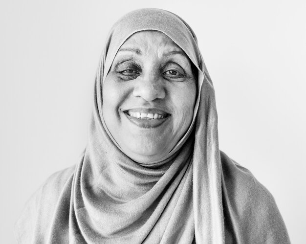 Portrait of a senior Muslim woman