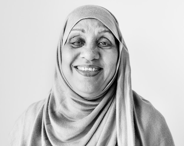 Portrait of a senior Muslim woman