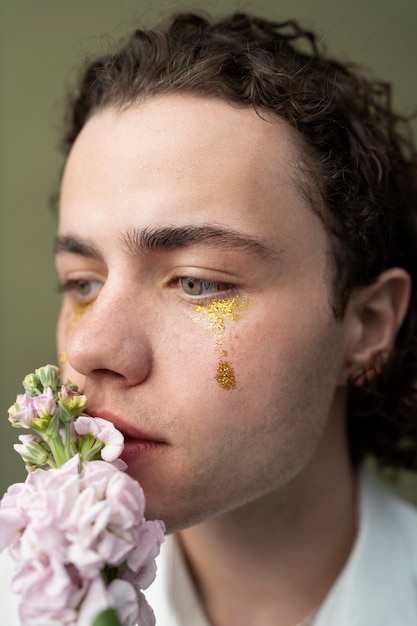 Portrait of sensitive man