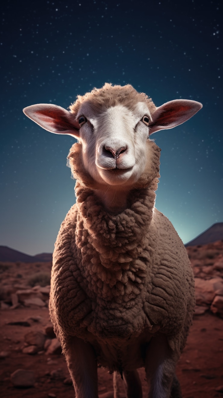 Free Photo portrait of sheep
