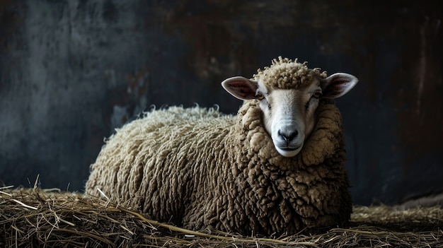 Free photo portrait of sheep