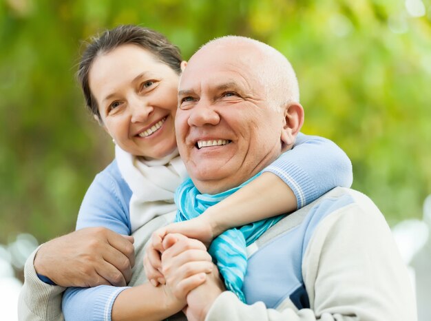 Portrait of сheerful mature couple together