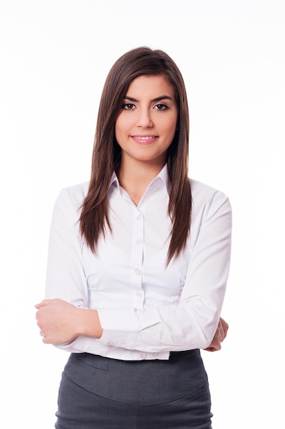 Free photo portrait of smart female