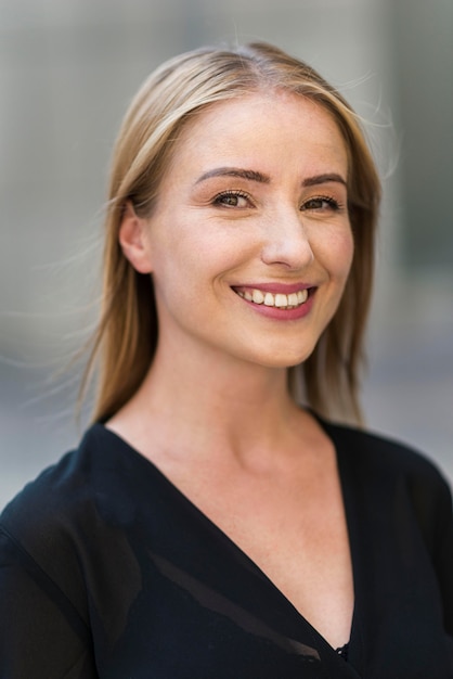 Portrait of smiley business woman