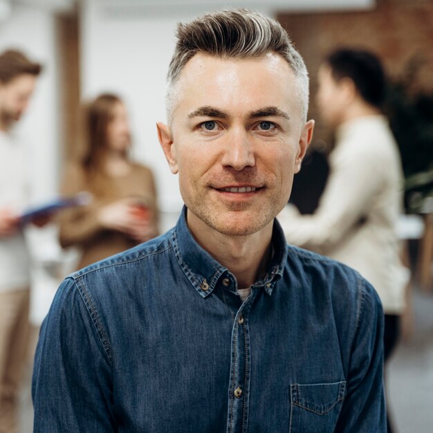 Portrait of smiley businessman