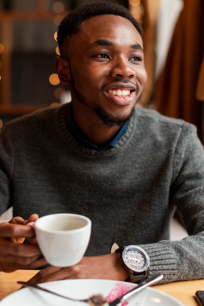 Portrait of smiley handsome man