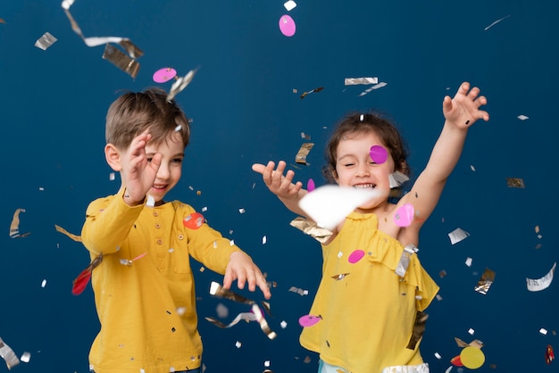 Portrait of smiley little kids