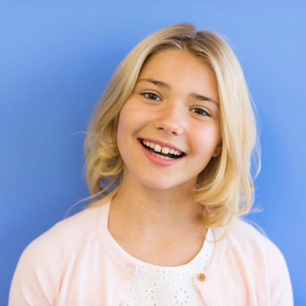 portrait smiley young girl