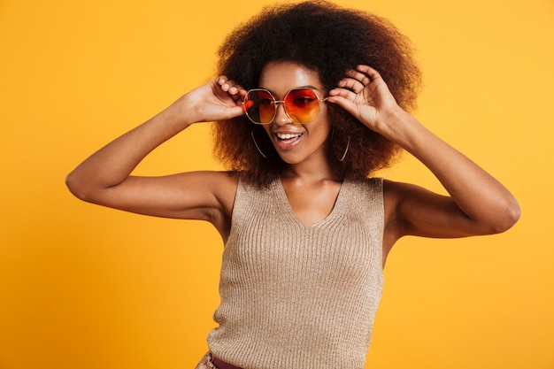 Portrait of a smiling afro american woman