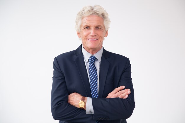 Portrait of smiling Caucasian senior businessman