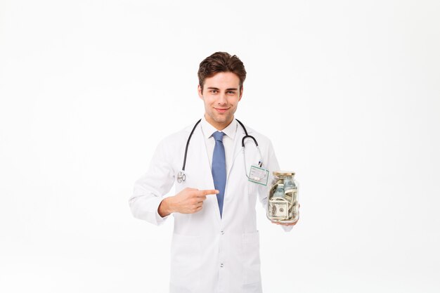 Portrait of a smiling happy male doctor