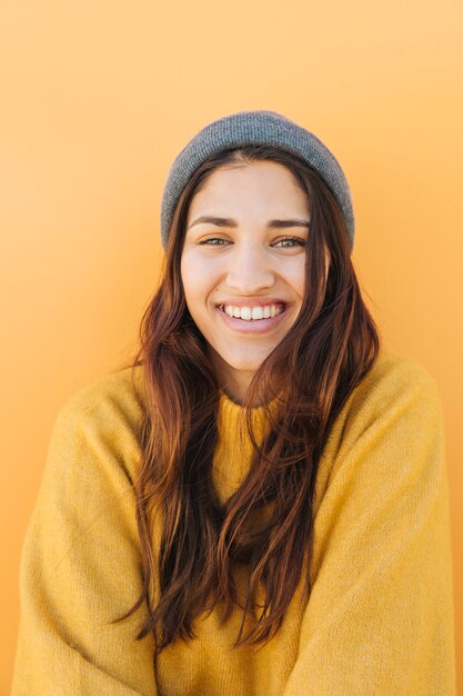 portrait of a smiling pretty woman