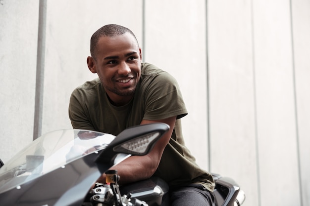 Portrait of a smiling young afro american man