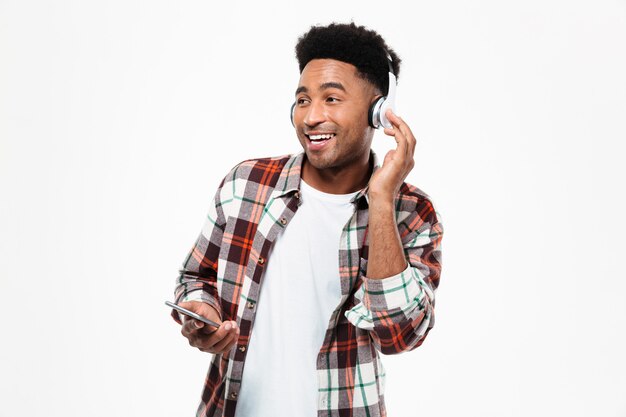 Portrait of a smiling young afro american man