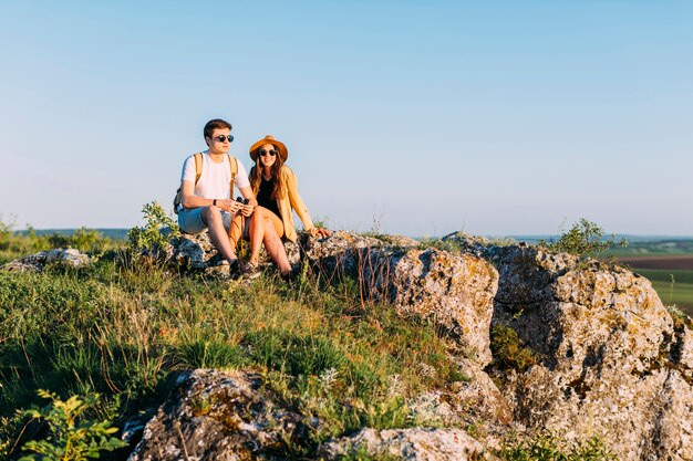 Portrait of smiling young couple