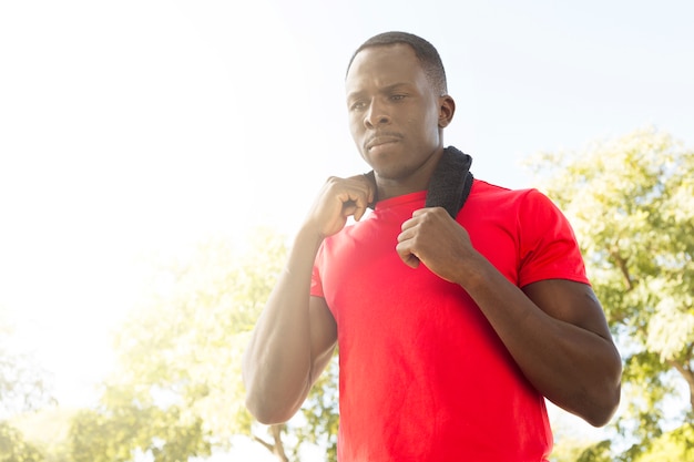 Portrait of sporty man