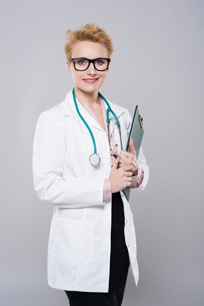 Portrait of successful female doctor