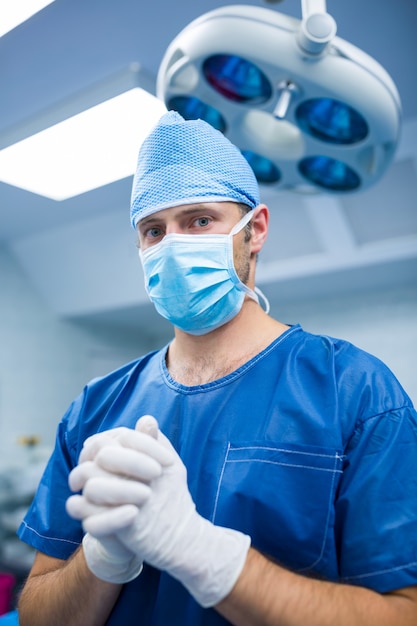 Portrait of surgeon in operation room