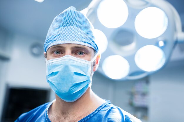 Portrait of surgeon in operation room