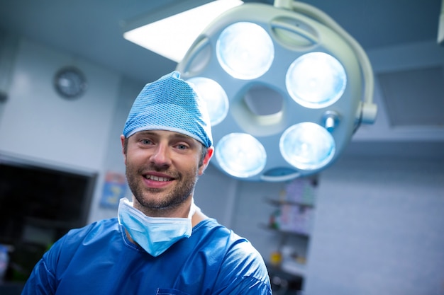 Portrait of surgeon in operation room