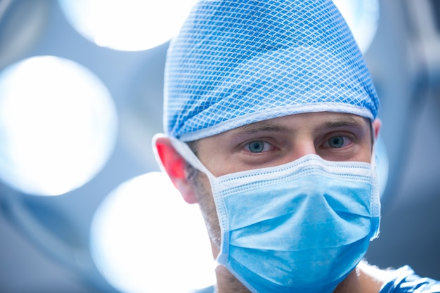 Portrait of surgeon in operation room