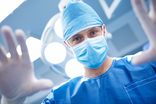 Portrait of surgeon in operation room