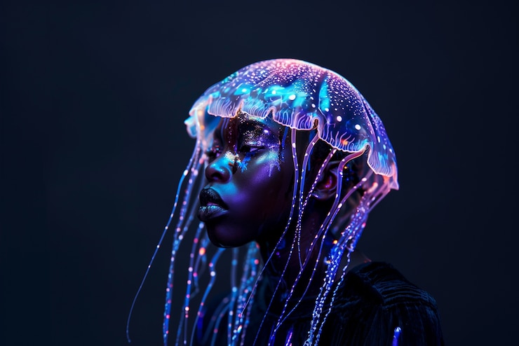 Free Photo portrait of surreal sea creature