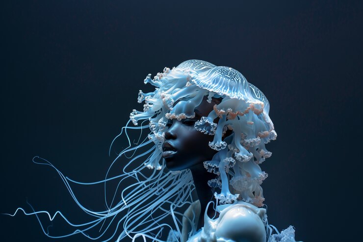 Free Photo portrait of surreal sea creature