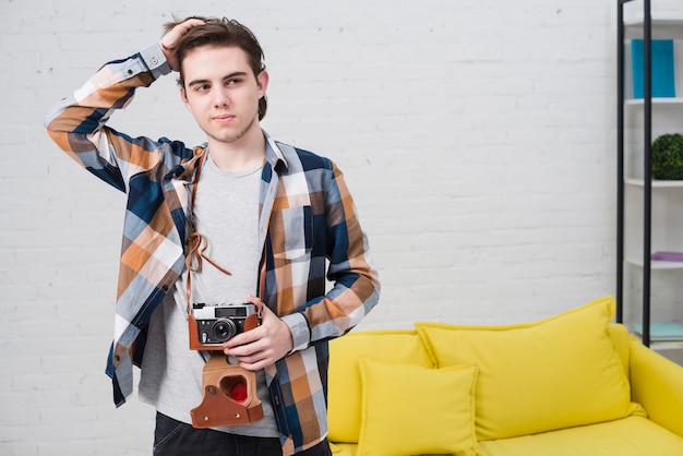 Portrait of teenage boy