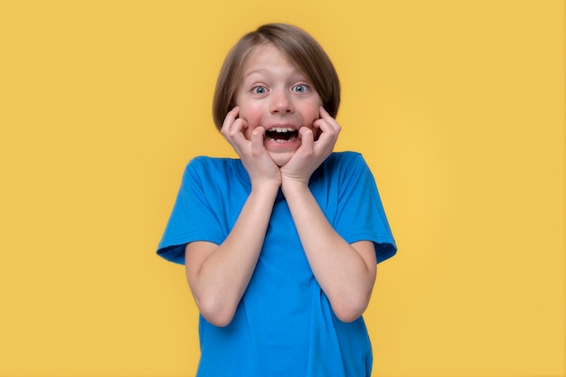 Portrait of teenage girl looking scared