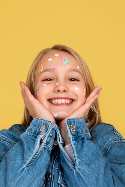 Portrait of teenage girl smiling