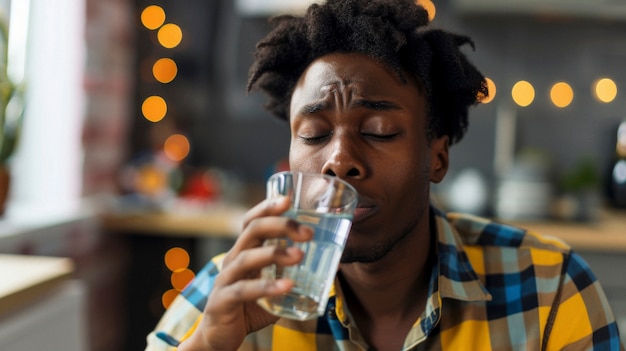 Free photo portrait of teenager suffering from hangover