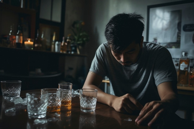 Free photo portrait of teenager suffering from hangover