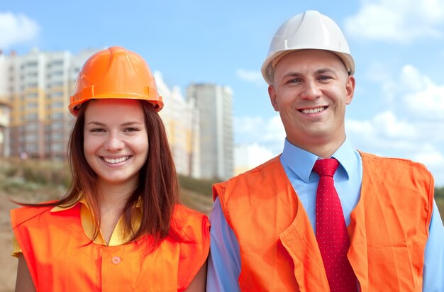 Portrait of two white-collar workers