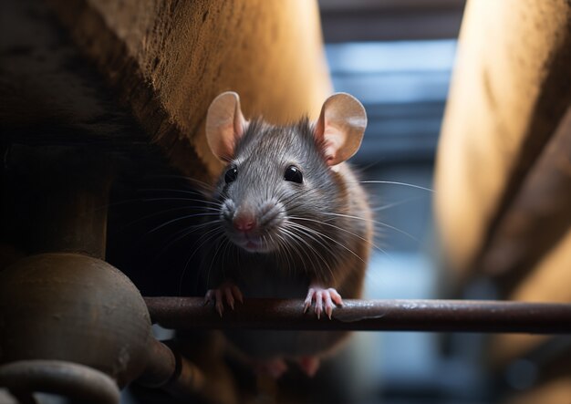 Portrait of wild rat